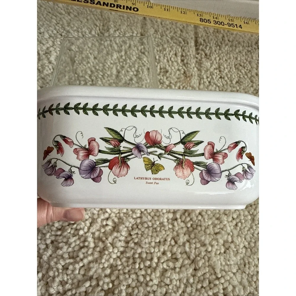 Portmarion Botanic Gardens Square Casserole Dish 7 In X 7 In Sweet Pea Pattern